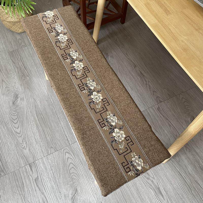 中式提花长椅长凳垫长条椅子垫入户玄关换鞋柜坐垫亚麻海绵沙发垫,居家布艺,椅垫,淘宝优惠券,粉丝福利购,淘宝优惠卷