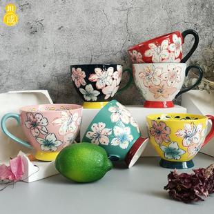2024好看 高颜值马克杯喝水女新款 精致家用咖啡牛奶早餐杯子陶瓷
