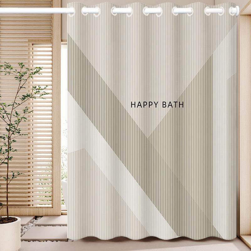 简约大孔浴帘防水布加厚防霉隔断挂帘卫生间门帘浴室淋浴帘免打孔,家庭/个人清洁工具,浴帘,淘宝优惠券,粉丝福利购,淘宝优惠卷