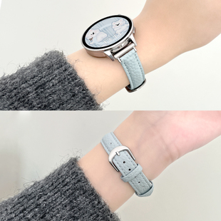适用华为GT6手表表带GT5皮质GT4女士gt3秋冬GT2pro智能watch4pro高级wtach5针扣荔枝纹皮质41mm小众ins替换带