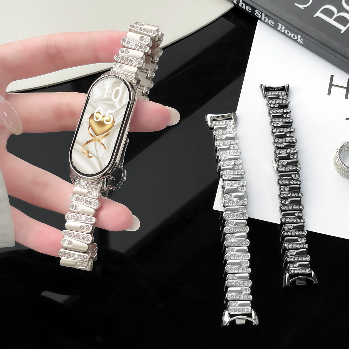 鑫景辉适用小米手环ins满钻表带