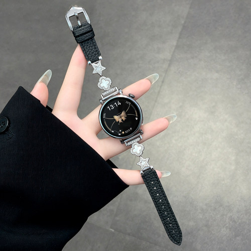 鑫景辉oppowatchs2表带四叶草皮