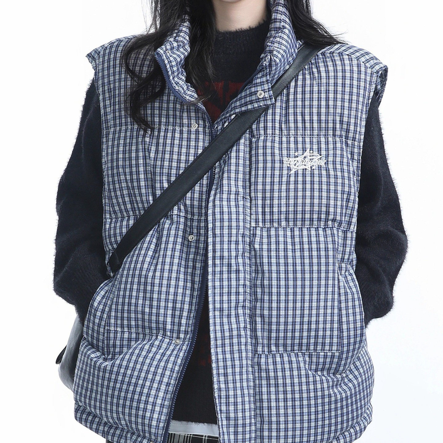 美式棉服羽绒棉马甲刺绣