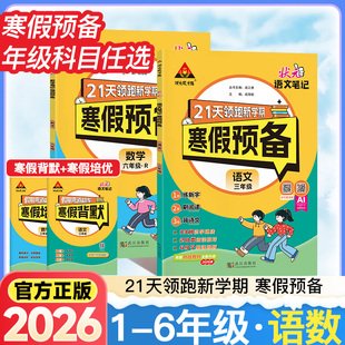 寒假衔接一本通人教版语文数学2026版一二三四五六年级下册寒假预备小学课堂同步衔接预习复习计算练字阅读默写古诗词背诵寒假作业