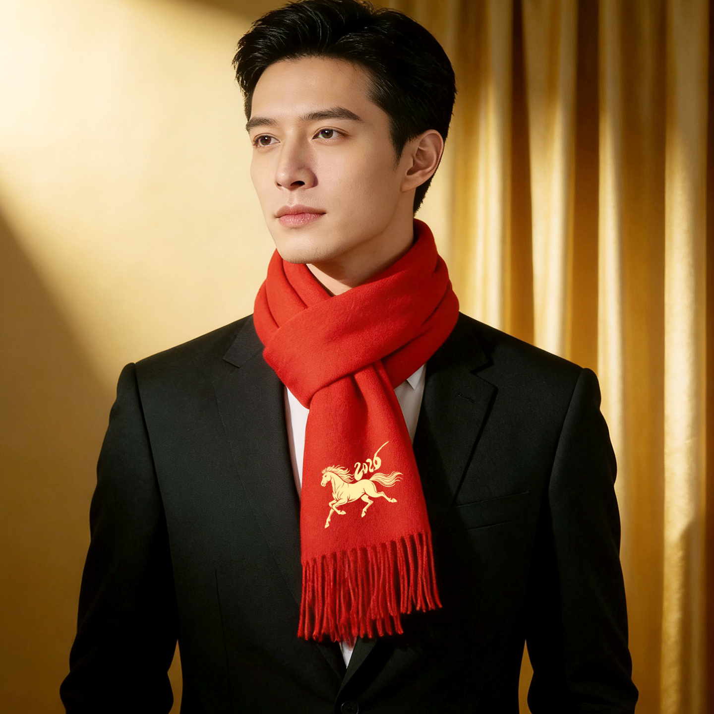 热销10万+红围巾定制工厂直营