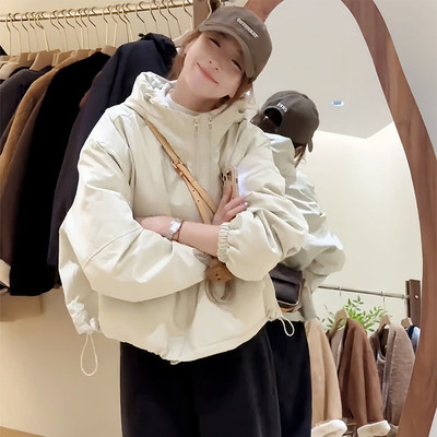 超好看夹棉短款棉服棉衣