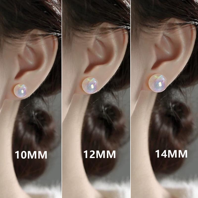 人鱼姬珍珠纯银耳钉2025新款