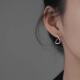 S925纯银不规则耳环扭曲显瘦百搭个性 简约小众设计高级感女时尚 潮