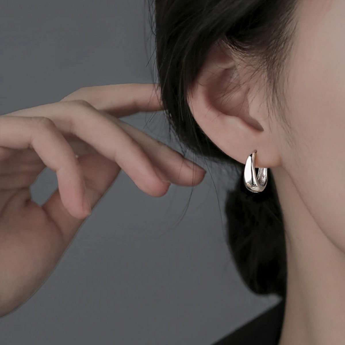 S925纯银素圈耳环气质光面耳圈养耳洞小众设计冷淡风简约耳钉轻奢,饰品/流行首饰/时尚饰品新,耳环,淘宝优惠券,粉丝福利购,淘宝优惠卷