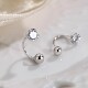 S925纯银莫桑石耳钉女养耳洞耳环男轻奢精致螺丝日常百搭睡觉免摘