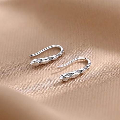 S925纯银几何水滴耳环小众耳钉高级感耳挂新款气质轻奢女简约百搭