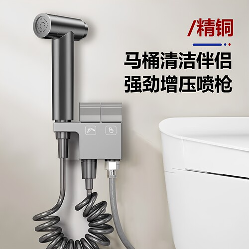 全铜马桶伴侣套装增压喷枪冲洗器