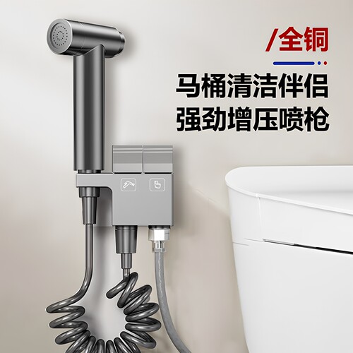 全铜马桶伴侣套装增压喷枪冲洗器