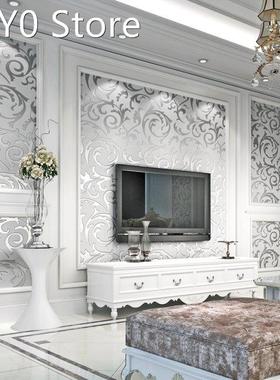 Luxury Damask Gold Silver Wallpaper For Walls 3D Non-woven W