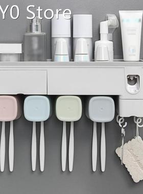 Automatic Toothbrush Holder Toothpaste Squeezer Dispenser Wi