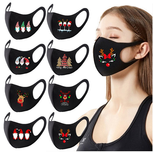 New Christmas Decoration Adult Elk 3D Printed Face Mask Merr