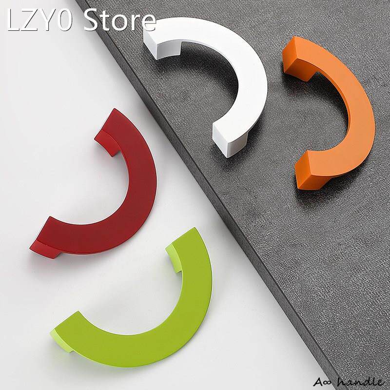 Semicircle Colorful Handle Zinc Alloy Hardware Handle Cabine