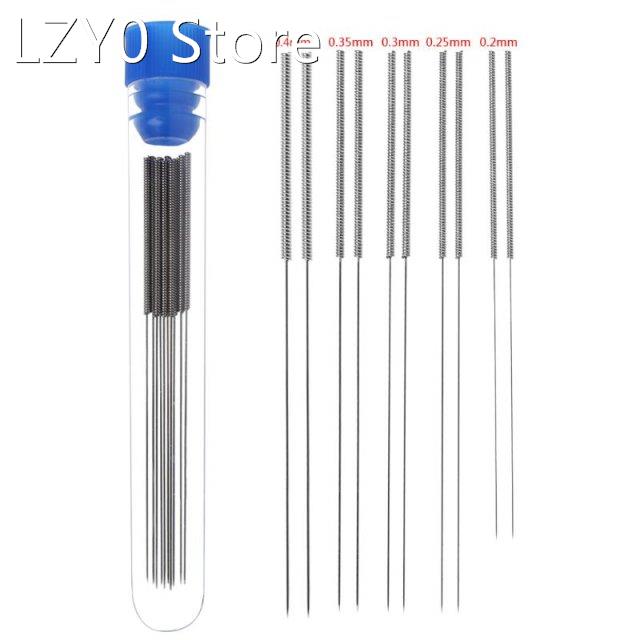 10Pcs 3D Printer Nozzle Cleaning Needles Kit Stainless Steel