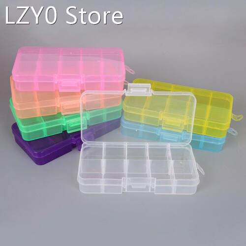 10 Grids Plastic Adjustable Jewelry Storage Box Case Organiz