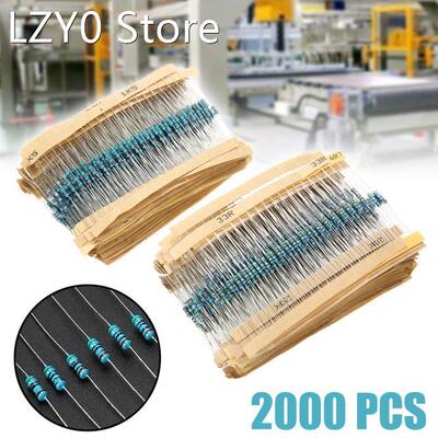 2000pcs 100 Values 1 Ohm~1M Ohm Metal Film Resistors Resista