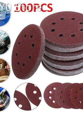 100pcs 5 inch 125mm 8Holes Sanding Discs Sander Polishing Pa