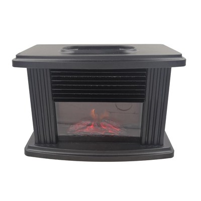 Mini Electric Fireplace Stove Heater Portable Tabletop Indoo