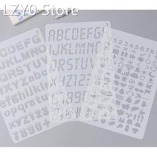 20pcs/set Letter Alphabet Number Stencil DIY Drawing Templat