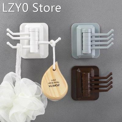 Home Creative Wall Pothook Rotary 4-Hook kitchen bathroom wa