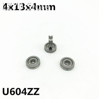 50pcs U604ZZ 604UU 4x13x4 mm U groove deep groove ball beari