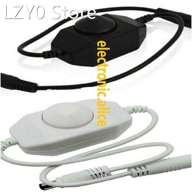 100pcs White Black knob line led dimmer 12v switch PWM Dimme