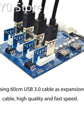 Riser Card PCI-E 1 to 4 Port Adapter NGFF PCI-E Multiplier U