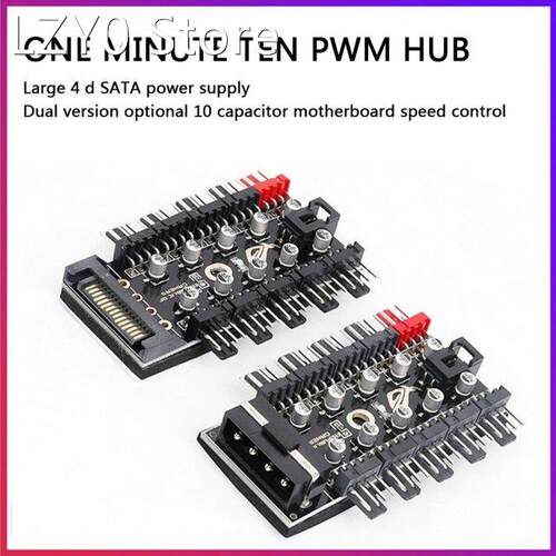 HUB Cooler Speed Controller Splitter Extension Adapter Socke