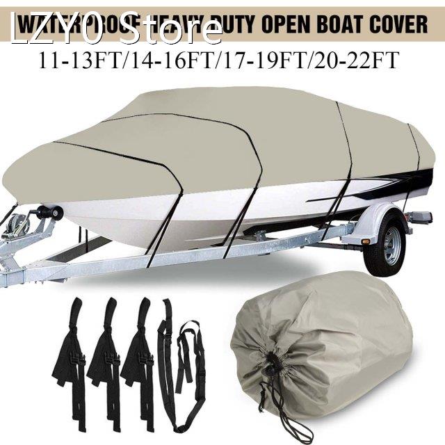 210D Waterproof Boat Cover Winter Snow Cover 11-22Ft Sunshad