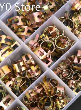 155Pcs Hose Clamp Colored Zinc-Plating Spring Clip Water Tub