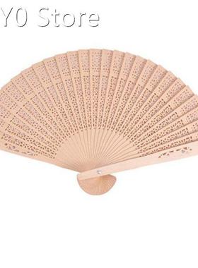 50Pcs Personalized Engraved Wood Folding Hand Fan Wedding Pe