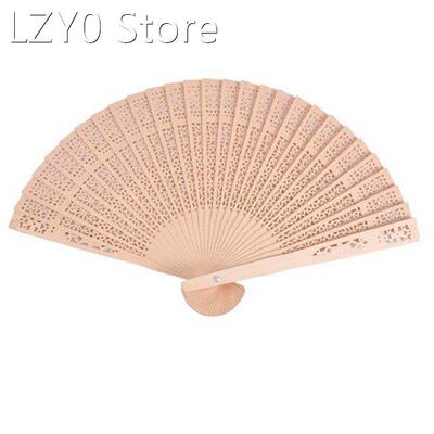50Pcs Personalized Engraved Wood Folding Hand Fan Wedding Pe