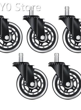 5Pcs Office Chair Caster Wheels Replacement 2.5 Inch Office
