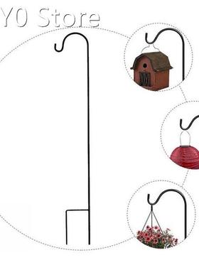 4PCS Shepherd Hook Plant Hook Black Handicraft Rustproof Iro