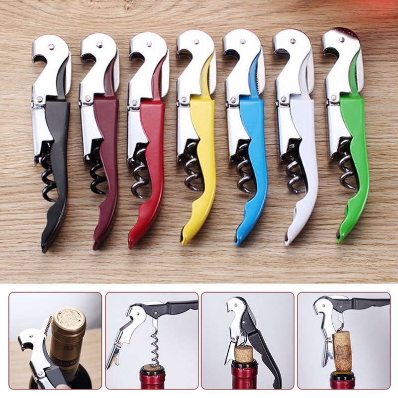 Professional Stainless Steel Wine Opener Screw Corkscrew Dou