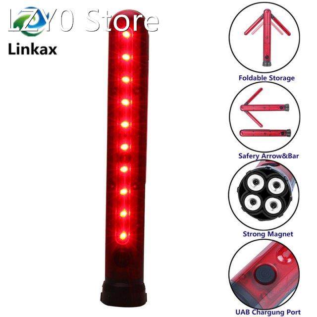 LED Emergency Roadside Flares Foldable Safety Arrow Bar Ligh