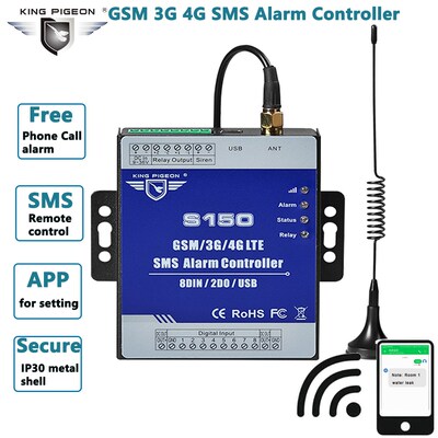 GSM Alarm 3G 4G Cellular RTU SMS Relay Switch Industrial IoT