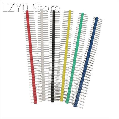 30Pcs Six Colors 40 Pin Breakable Pin Header Pitch 2.54mm Si