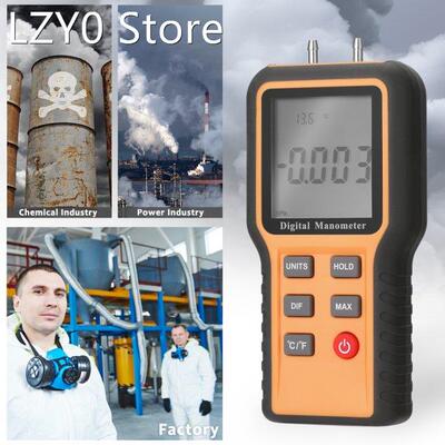 Qx-1208 High Accuracy Digital Manometer LCD ℃ ℉ Switchable