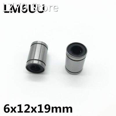 100pcs LM6UU ball bearing inner diameter 6x12x19mm guide lin