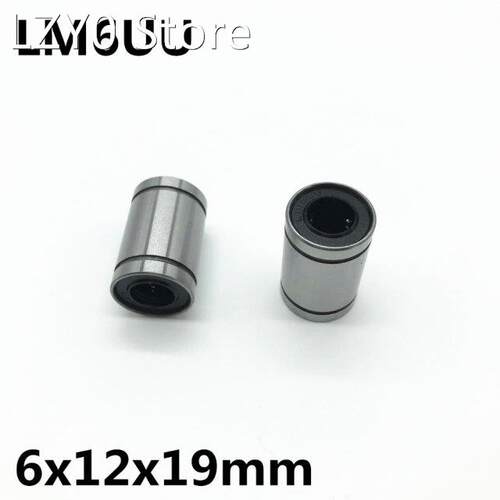 100pcs LM6UU ball bearing inner diameter 6x12x19mm guide lin