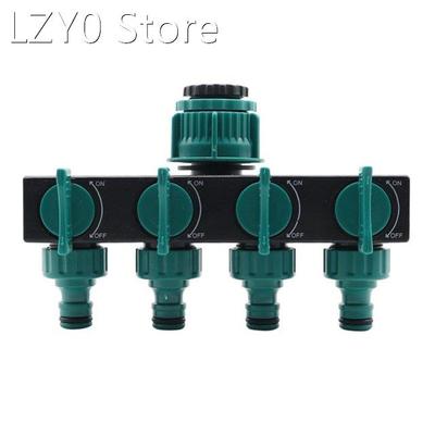 1PC 4-Way Hose Splitters 1 to 3/4 to 1/2 European standar