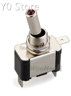 10X Car SPST Illuminated Red LED Tip Toggle ON/OFF Switch 12