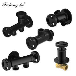 G1/2' Triangle Valve Multi Function Matte Black Brass Angle