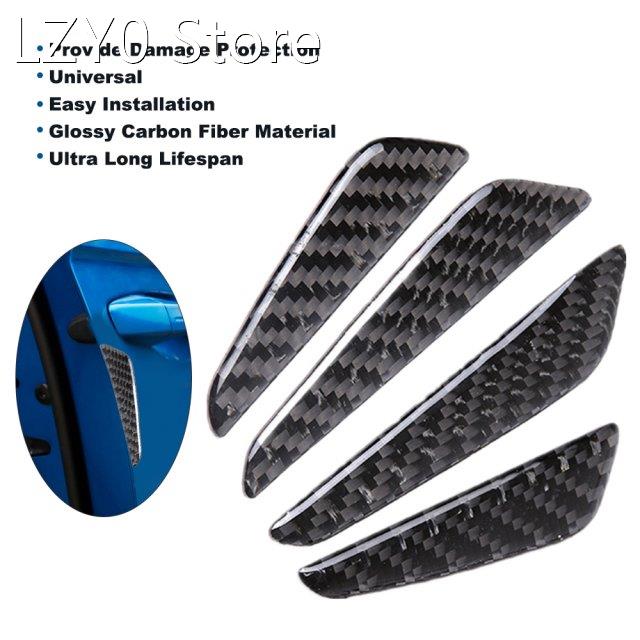 4Pcs Universal Fit Carbon Fiber Car Door Side Edge Guard Ant