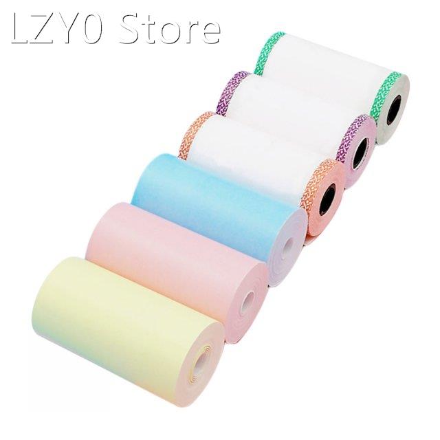 6pcs 57x30mm Portable Pocket Printer Paper Roll Self-Adhesiv
